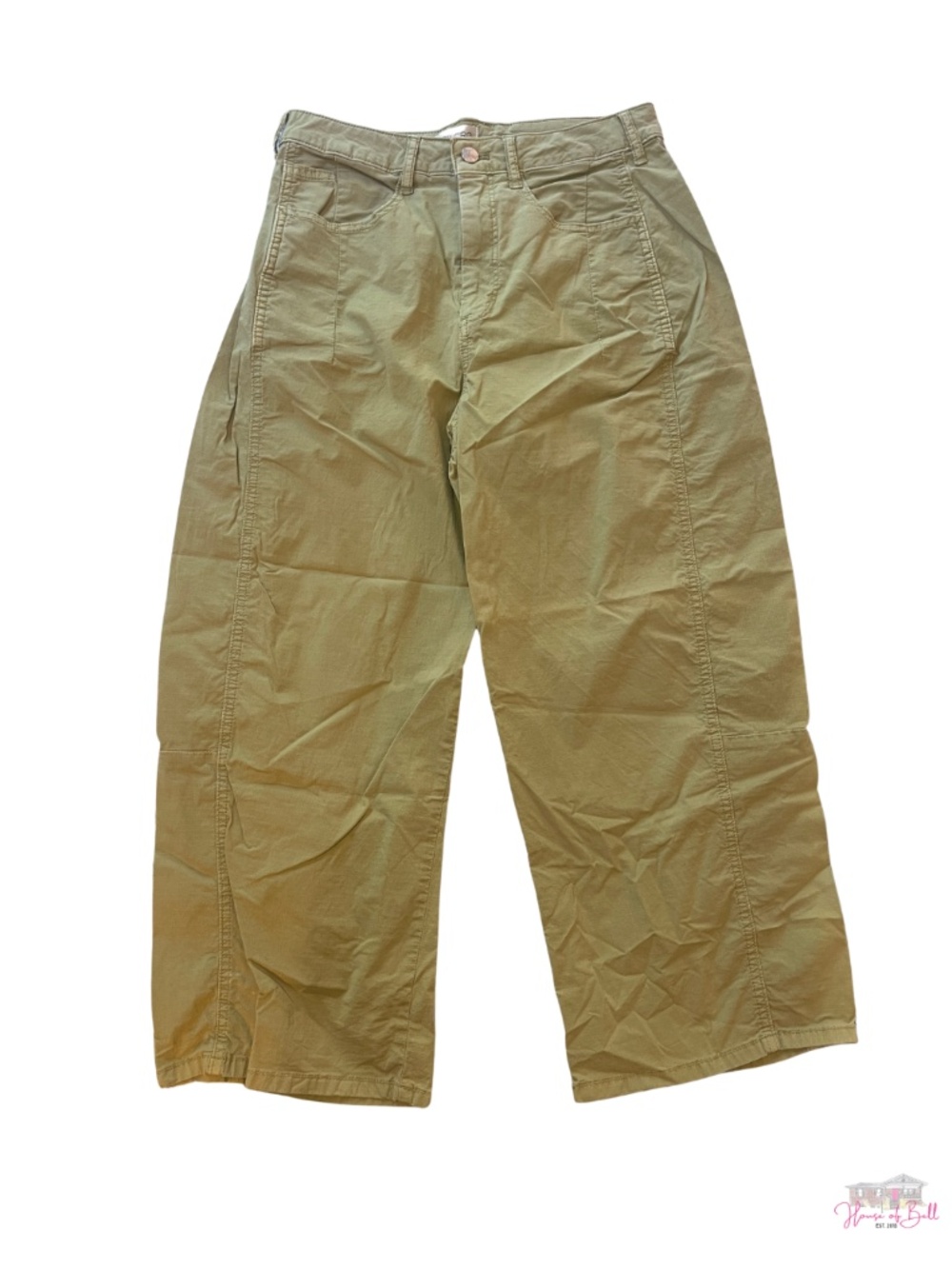 Anthropologie PILCRO Khaki Tan Wide Leg Cargo Utility Pants Size 29